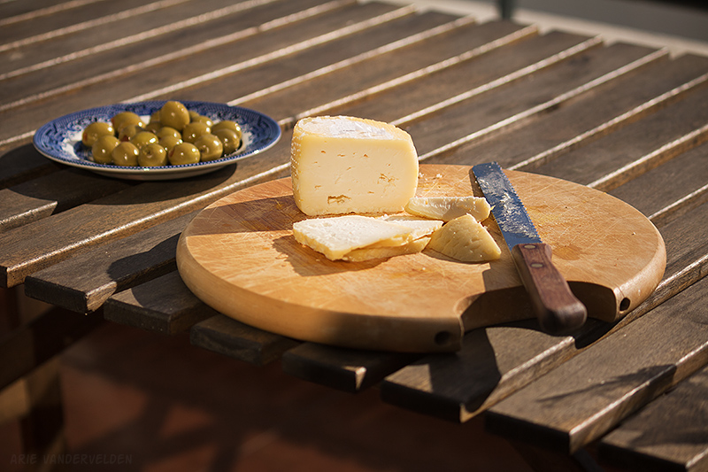 Portuguese cheese and olives.