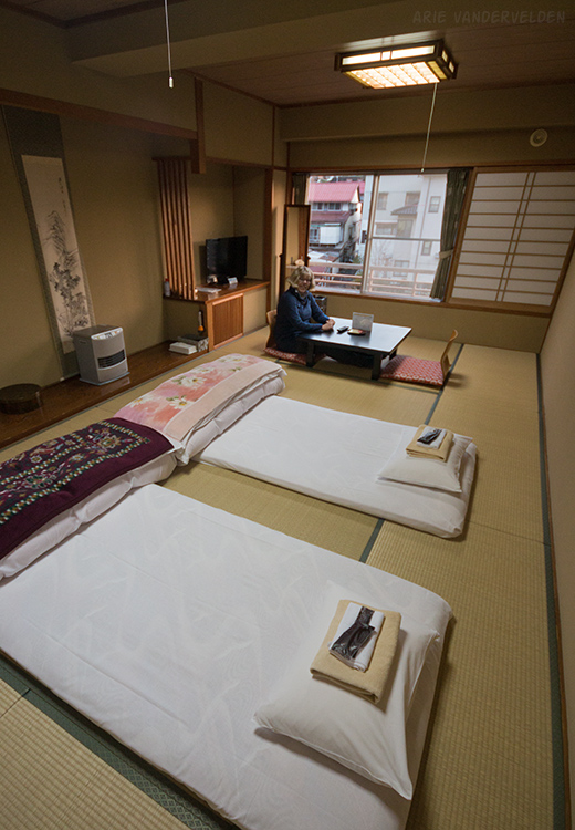 Our room at Kiso Mikawaya, a Japanese ryokan.