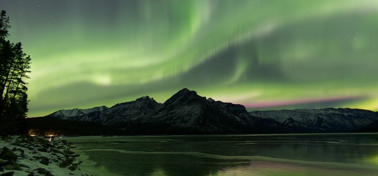 Aurora over Lake Minnewanka, Banff Aurora over Lake Minnewanka, Banff
