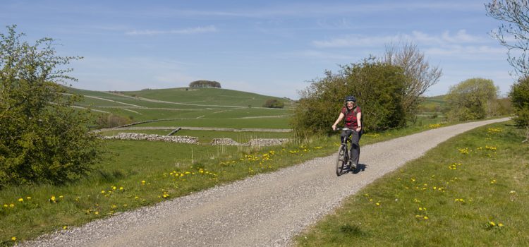 Cycling the Tissington Trail, East Midlands, England Cycling the Tissington Trail, East Midlands, England